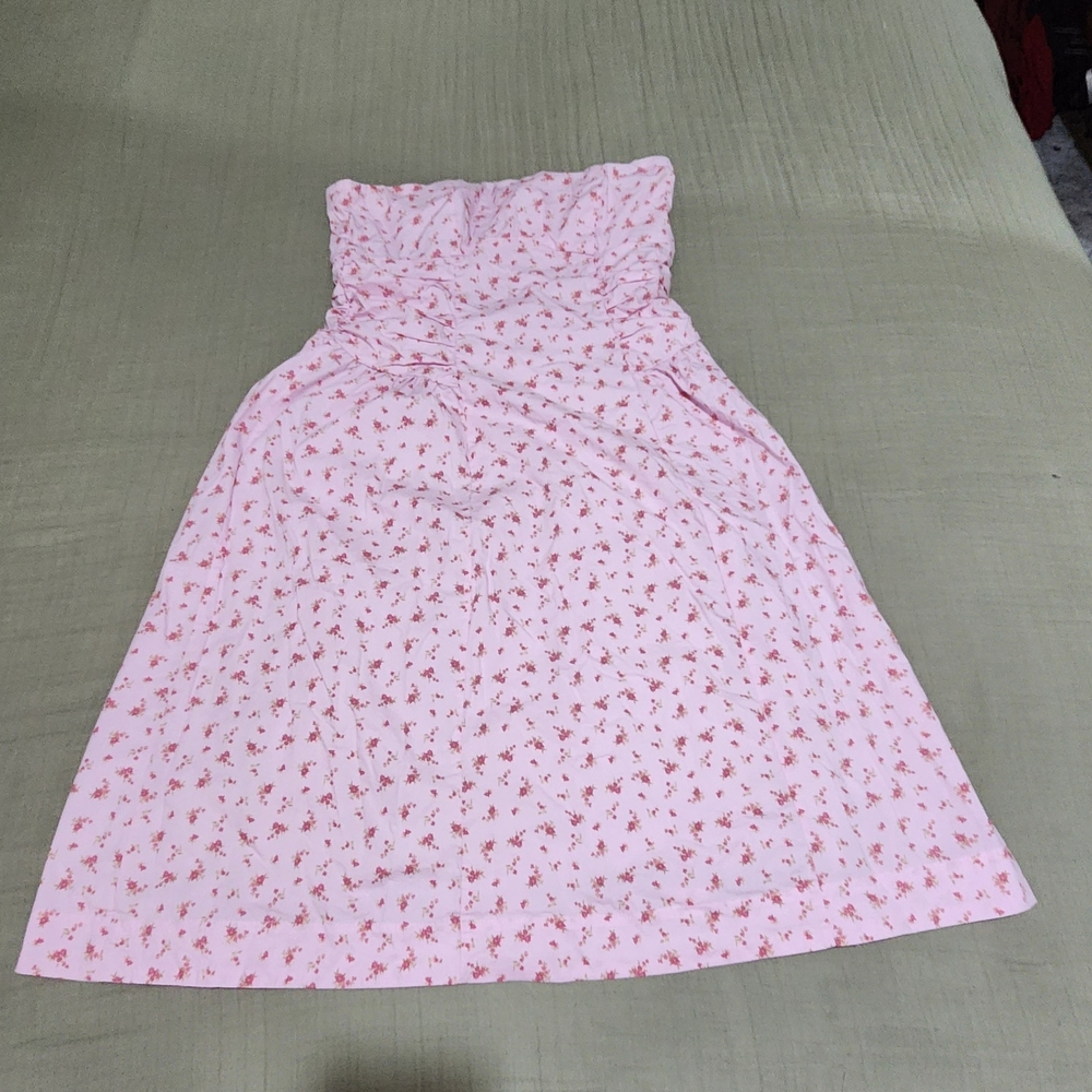 wild fable Pink Strapless Floral Sundress